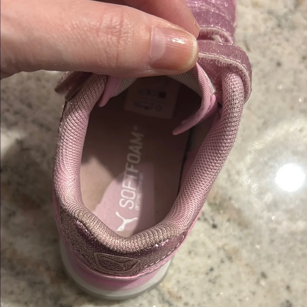 Puma Sparkly Pink Toddler Shoes - Picture 8 of 9